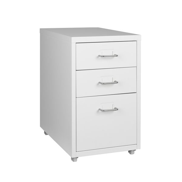 Metal Cabinet Storage Cabinets Folders Steel Study Office Organiser 3 Drawers – White