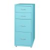 4 Tiers Steel Orgainer Metal File Cabinet With Drawers Office Furniture – Blue