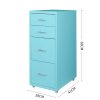 4 Tiers Steel Orgainer Metal File Cabinet With Drawers Office Furniture – Blue
