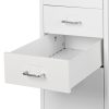 5 Drawers Portable Cabinet Rack Storage Steel Stackable Organiser Stand – White