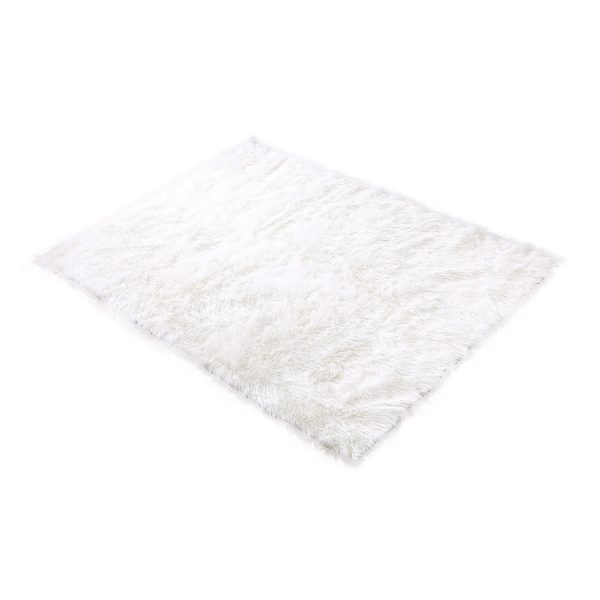 Floor Rugs Sheepskin Shaggy Rug Area Carpet Bedroom Living Room Mat – 160 x 230 cm, White