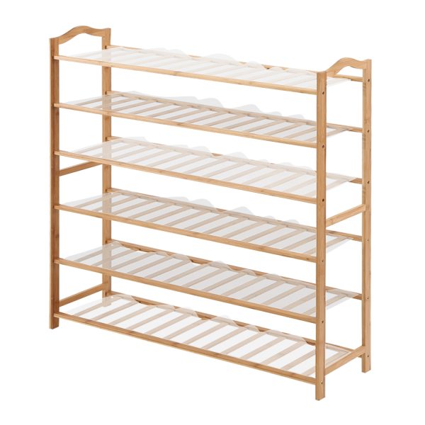 Bamboo Shoe Rack Storage Wooden Organizer Shelf Stand – 90 cm, 5 Tiers