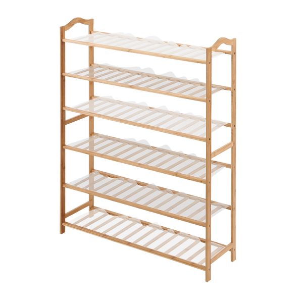 Bamboo Shoe Rack Storage Wooden Organizer Shelf Stand – 80 cm, 5 Tiers