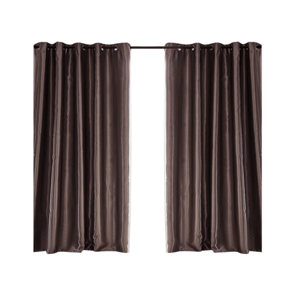 2X Blockout Curtains Blackout Curtain Bedroom Window Eyelet – 180 x 213 cm, Taupe