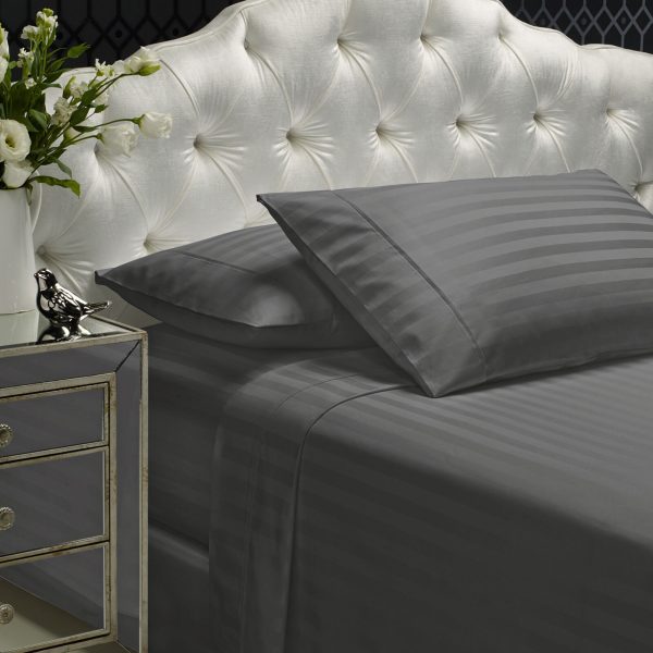 Royal Comfort 1200 Thread count Damask Stripe Cotton Blend sheet sets – QUEEN, Blush