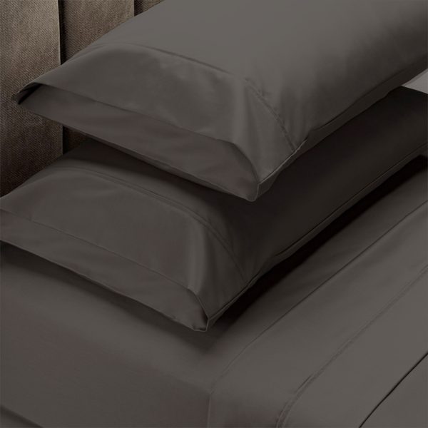 Royal Comfort 1500TC Cotton Rich Fitted 4 PC sheet Sets – QUEEN, Dusk Grey