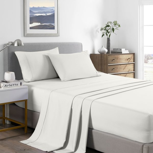 Royal Comfort Bamboo Cooling 2000TC Sheet Set – QUEEN, Frost