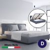 Aldershot Luxury Gas Lift Bed With Headboard (Model 3) – SINGLE, Charcoal