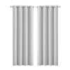 2x Blockout Curtains Panels 3 Layers Eyelet Room Darkening – 180 x 230 cm, Grey