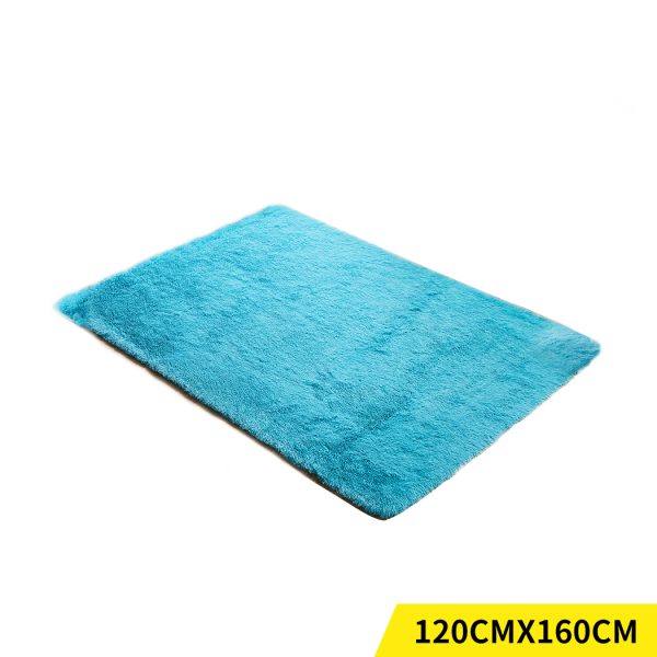 Floor Mat Rugs Shaggy Rug Area Carpet Large Soft Mats – 160 x 230 cm, Blue