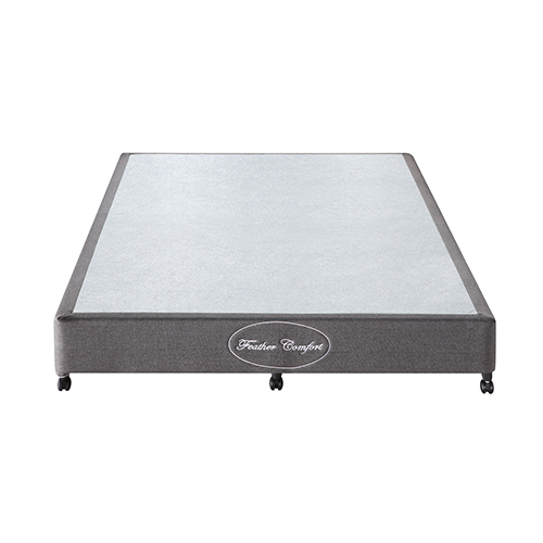 Mattress Base Ensemble Solid Wooden Slat with Removable Cover – DOUBLE, Charcoal