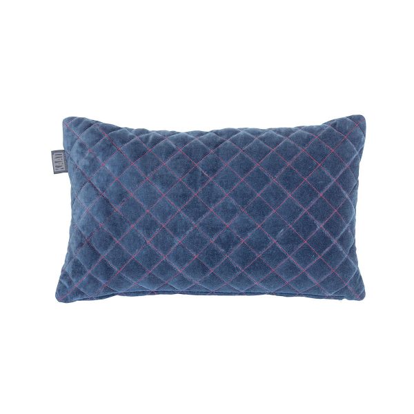 Bedding House Equire Luxury Cotton Filled Oblong Cushion – Blue