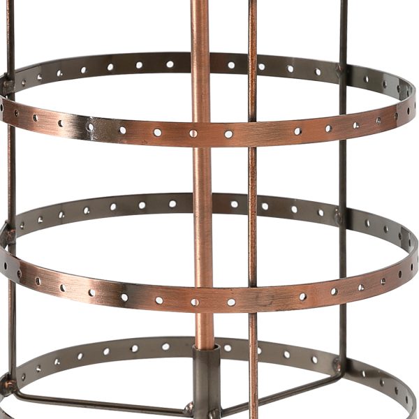 Earring Holder Stand Jewelry Display Hanging Rack Storage Metal Organizer 4 Tier Bronze