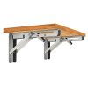 2Pcs Folding Table Bracket Stainless Steel Triangle 150KG Wall Shelf Bench – 250 mm