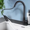 Kitchen Faucet Extender Tap Pull Out Brass Mixer Taps Sink Vanity Swivel WELS – Black