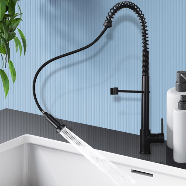 Kitchen Faucet Extender Tap Pull Out  Mixer Taps Sink Basin Vanity Swivel WELS – Black
