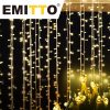 LED Curtain Fairy Lights Wedding Indoor Outdoor Xmas Garden Party Decor – 3 x 2 M, Warm White