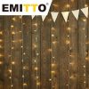 LED Curtain Fairy Lights Wedding Indoor Outdoor Xmas Garden Party Decor – 3 x 2 M, Warm White