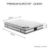 Austell Mattress Euro Top Pocket Spring Coil with Knitted Fabric Medium Firm 34cm Thick – QUEEN