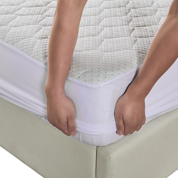 Mattress Protector Topper Bamboo Pillowtop Waterproof Cover – DOUBLE