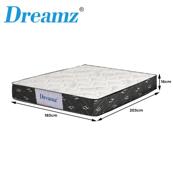 Bakersfield Bedding Mattress Premium Bed Top Spring Foam Medium Soft 16CM – KING
