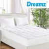 Bamboo Pillowtop Mattress Topper Protector Waterproof Cool Cover – DOUBLE