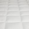 Mattress Protector Luxury Topper Bamboo Quilted Underlay Pad – DOUBLE