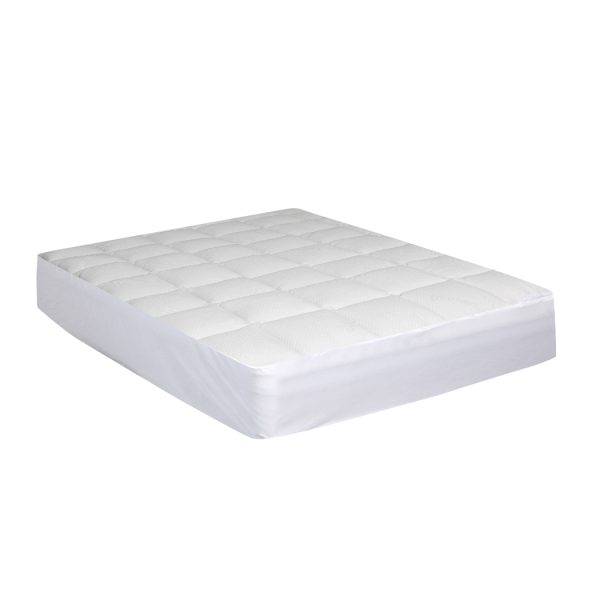 Mattress Protector Luxury Topper Bamboo Quilted Underlay Pad – SINGLE