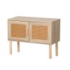 Storage Cabinet Rattan Dresser Chest of Drawers Tallboy Wooden Cabinet