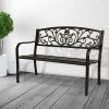 Garden Bench Seat Outdoor Furniture Patio Cast Iron Benches Seats Lounge Chair – Bronze