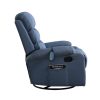 Massage Chair Recliner Chairs Heated Lounge Sofa Armchair 360 Swivel – Blue