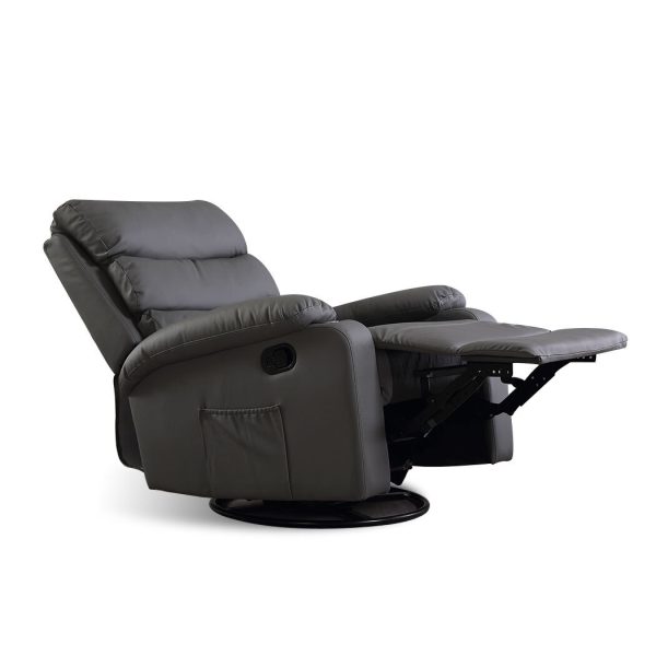 Massage Chair Recliner Chairs Heated Lounge Sofa Armchair 360 Swivel – Grey