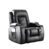 Recliner Chair Electric Massage Chairs Leather Lounge Sofa Heated Black