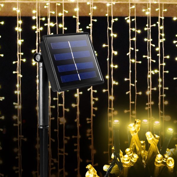 Solar Powered LED Fairy String Lights Outdoor Garden Party Wedding Controller – 15 M, Warm White