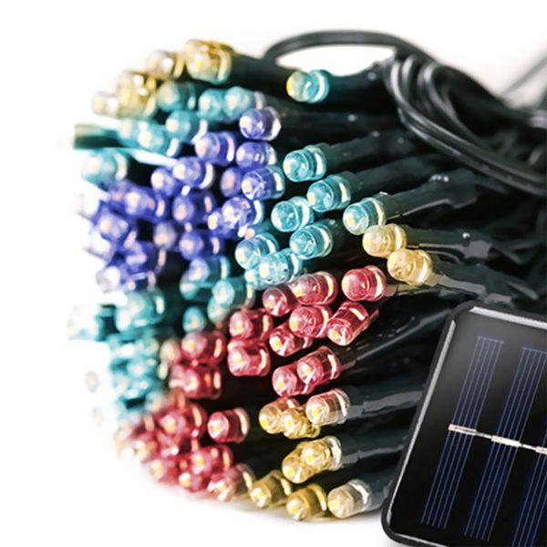 100LED String Solar Powered Fairy Lights Garden Christmas Decor Multi Colour – 35 M