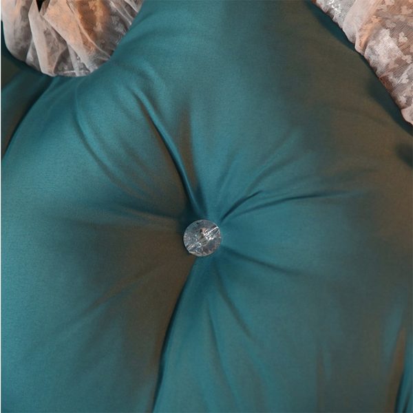 Princess Bed Pillow Headboard Backrest Bedside Tatami Sofa Cushion with Ruffle Lace Home Decor