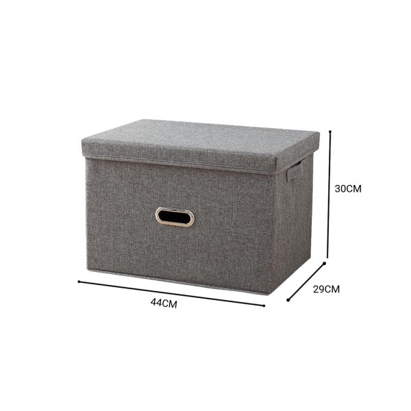 Foldable Canvas Storage Box Cube Clothes Basket Organiser Home Decorative Box