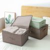 Portable Double Zipper Storage Box Moisture Proof Clothes Basket Foldable Home Organiser
