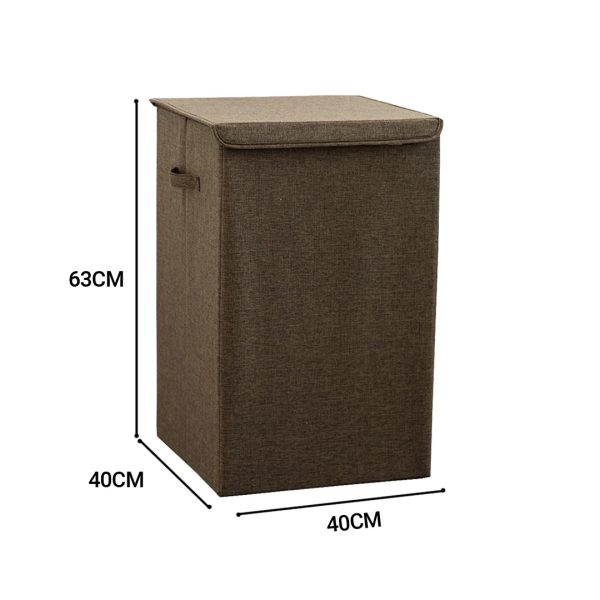 Collapsible Laundry Hamper Storage Box Foldable Canvas Basket Home Organiser Decor