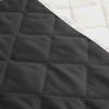 1 Seater Sofa Covers Quilted Couch Lounge Protectors Slipcovers – Black
