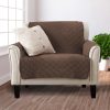 1 Seater Sofa Covers Quilted Couch Lounge Protectors Slipcovers – Coffee