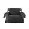 1 Seater Sofa Covers Quilted Couch Lounge Protectors Slipcovers – Grey