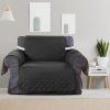 1 Seater Sofa Covers Quilted Couch Lounge Protectors Slipcovers – Grey
