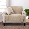 1 Seater Sofa Covers Quilted Couch Lounge Protectors Slipcovers – Khaki