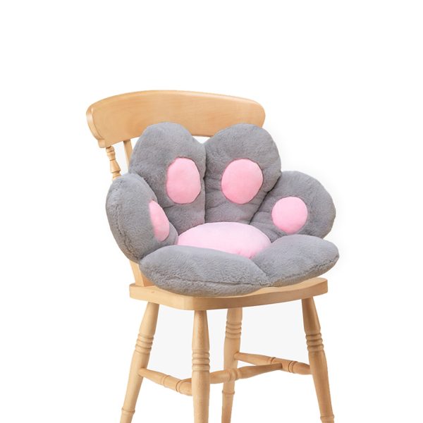 70cm Grey Paw Shape Cushion Warm Lazy Sofa Decorative Pillow Backseat Plush Mat Home Decor