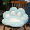 Blue Paw Shape Cushion Warm Lazy Sofa Decorative Pillow Backseat Plush Mat Home Decor