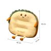 Cute Face Toast Bread Cushion Stuffed Car Seat Plush Cartoon Back Support Pillow Home Decor