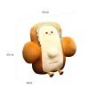 2X Smiley Face Toast Bread Cushion Stuffed Car Seat Plush Cartoon Back Support Pillow Home Decor