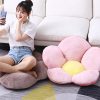 Pink Whimsical Big Flower Shape Cushion Soft Leaning Bedside Pad Floor Plush Pillow Home Decor