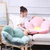 Pink Whimsical Big Flower Shape Cushion Soft Leaning Bedside Pad Floor Plush Pillow Home Decor